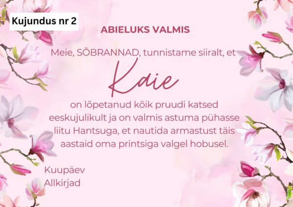 Tüdrukuteõhtu tunnistus