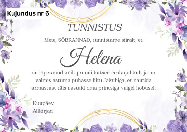 Tüdrukuteõhtu tunnistus